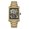 Ingersoll The Spur I17002 automatic skeleton dial watch with gold PVD stainless steel case and bracelet rectangular men's mechanical timepiece