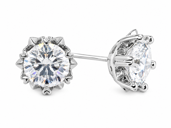 Silver Moissanite Earrings - ME14