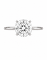 9ct white gold solitaire ring with 2.00ct round lab-grown diamond in four claws