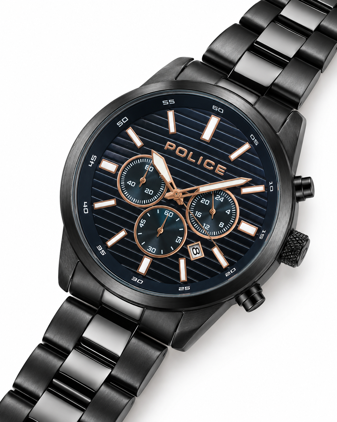 Police Chronograph Quartz Black Dial Stainless Steel Men's Watch (PEWGI2239402)