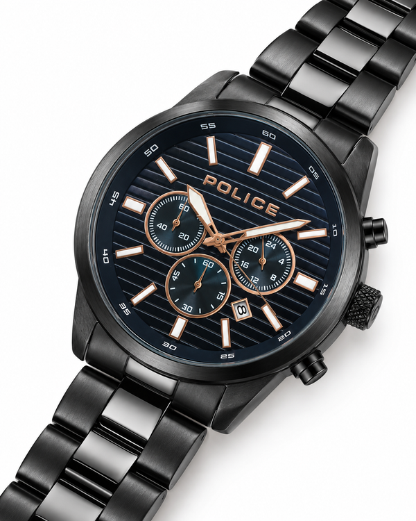 Police Chronograph Quartz Black Dial Stainless Steel Men's Watch (PEWGI2239402)