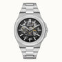 Ingersoll Catalina I12501 automatic skeleton dial watch with stainless steel integrated bracelet and 42mm case