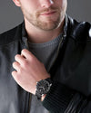 Emporio Armani Mario Chronograph Quartz Black Dial Stainless Steel Watch (AR11243)