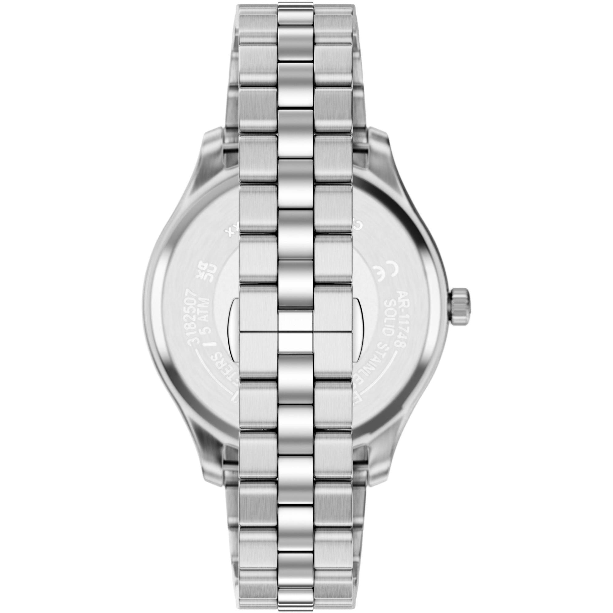Emporio Armani Dario Quartz Blue Dial Stainless Steel Watch (AR11748)