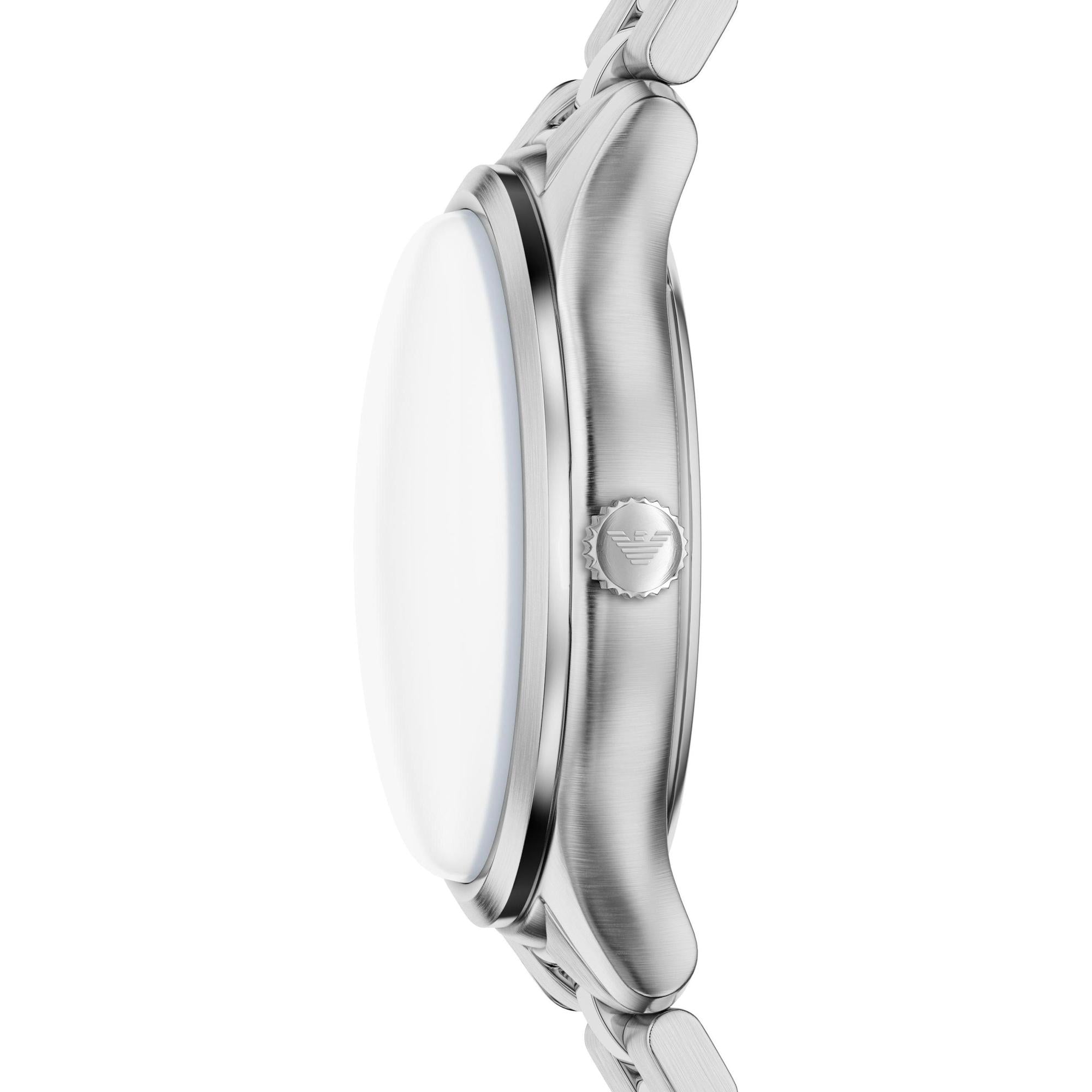 Emporio Armani Dario Quartz Blue Dial Stainless Steel Watch (AR11748)