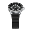 Emporio Armani World Explorer Solar-Powered Diver Black Dial Stainless Steel Watch (AR11788)