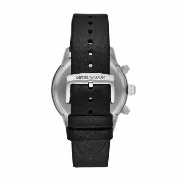Emporio Armani Mario Chronograph Quartz Black Dial Stainless Steel Watch (AR11243)