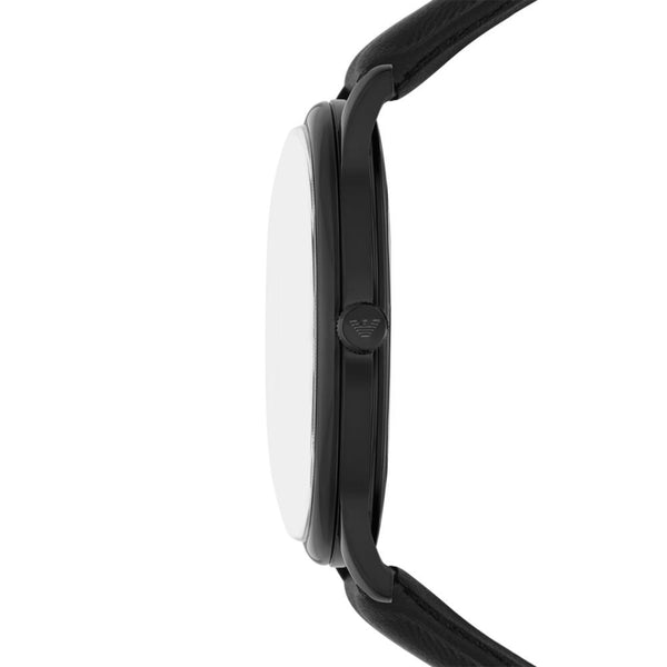 Emporio Armani Pro-Planet Quartz Black Dial Leather Watch (AR11573)