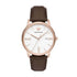 Emporio Armani AR11572 42mm white dial rose gold-tone steel case quartz watch
