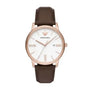 Emporio Armani AR11572 42mm white dial rose gold-tone steel case quartz watch