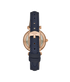 Fossil Carlie Mini Quartz White Mother-of-Pearl Dial Rose Gold Tone Navy Leather Watch (ES4502) - Cassim & Co South Africa