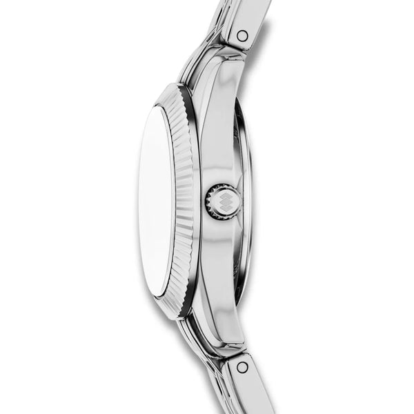 Fossil Scarlette Mini Quartz Silver Dial Stainless Steel Ladies Watch (ES5475)