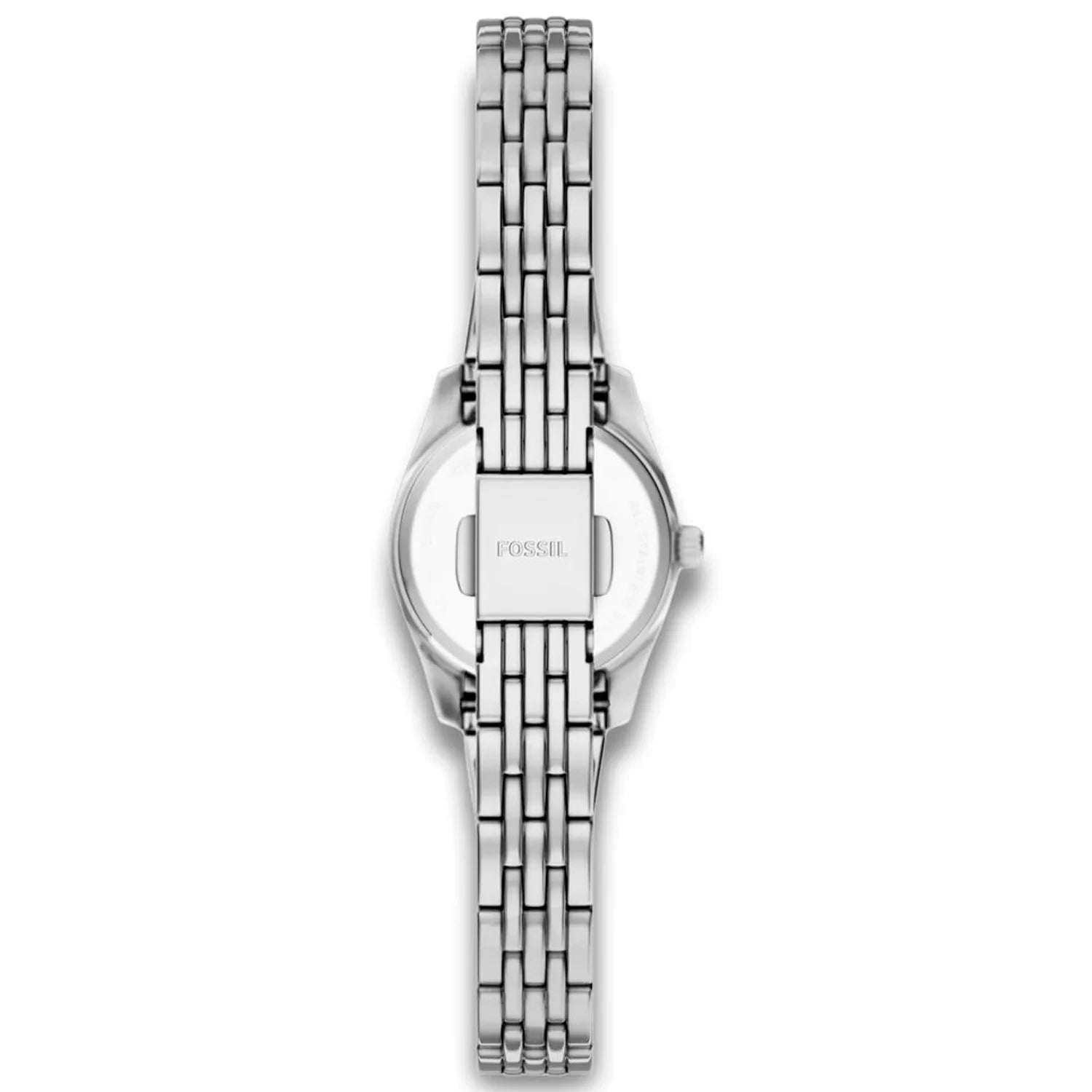Fossil Scarlette Mini Quartz Silver Dial Stainless Steel Ladies Watch (ES5475)