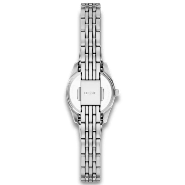 Fossil Scarlette Mini Quartz Silver Dial Stainless Steel Ladies Watch (ES5475)