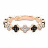 9ct Rose Gold Black & White Diamond Band 1102263