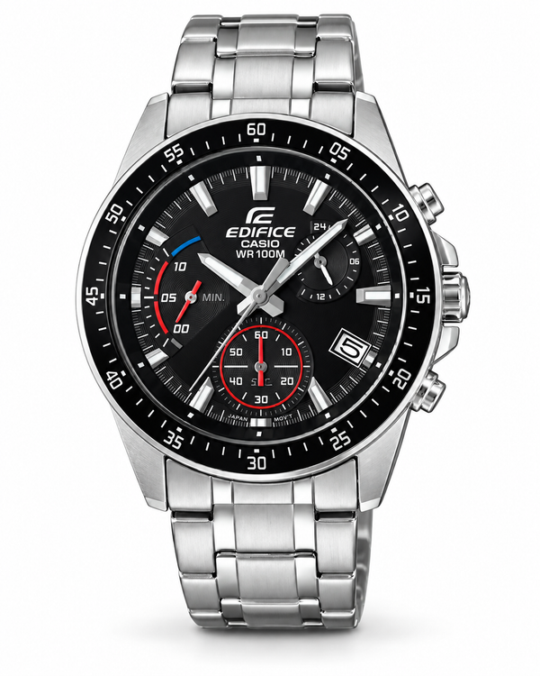 Casio Edifice Chronograph Quartz Black Dial Stainless Steel Watch (EFV-540D-1AVUDF)