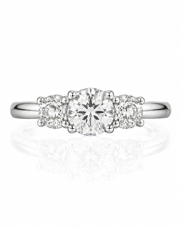 9ct White Gold 1.8ct Lab Grown Diamond Three Stone Ring (LR26)