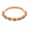 9ct rose gold diamond scatter band ring with brilliant-cut diamonds and textured finish, SKU 1102255, Cassim & Co Johannesburg