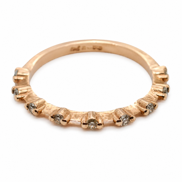 9ct Rose Gold Diamond Band 1102255