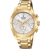 Festina Boyfriend Chronograph F20400/1 gold-tone stainless steel ladies watch with white dial and integrated bracelet