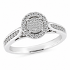 9ct White Gold Brilliant Cut Diamond Ring 1101962
