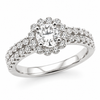 18k White Gold Round Diamond Engagement Ring 1102019