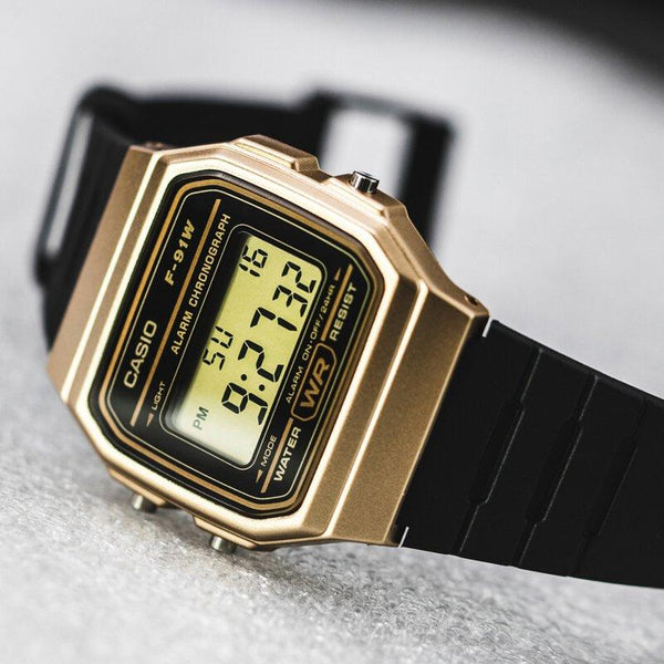 Casio Retro  Gold -F-91WM-9ADF