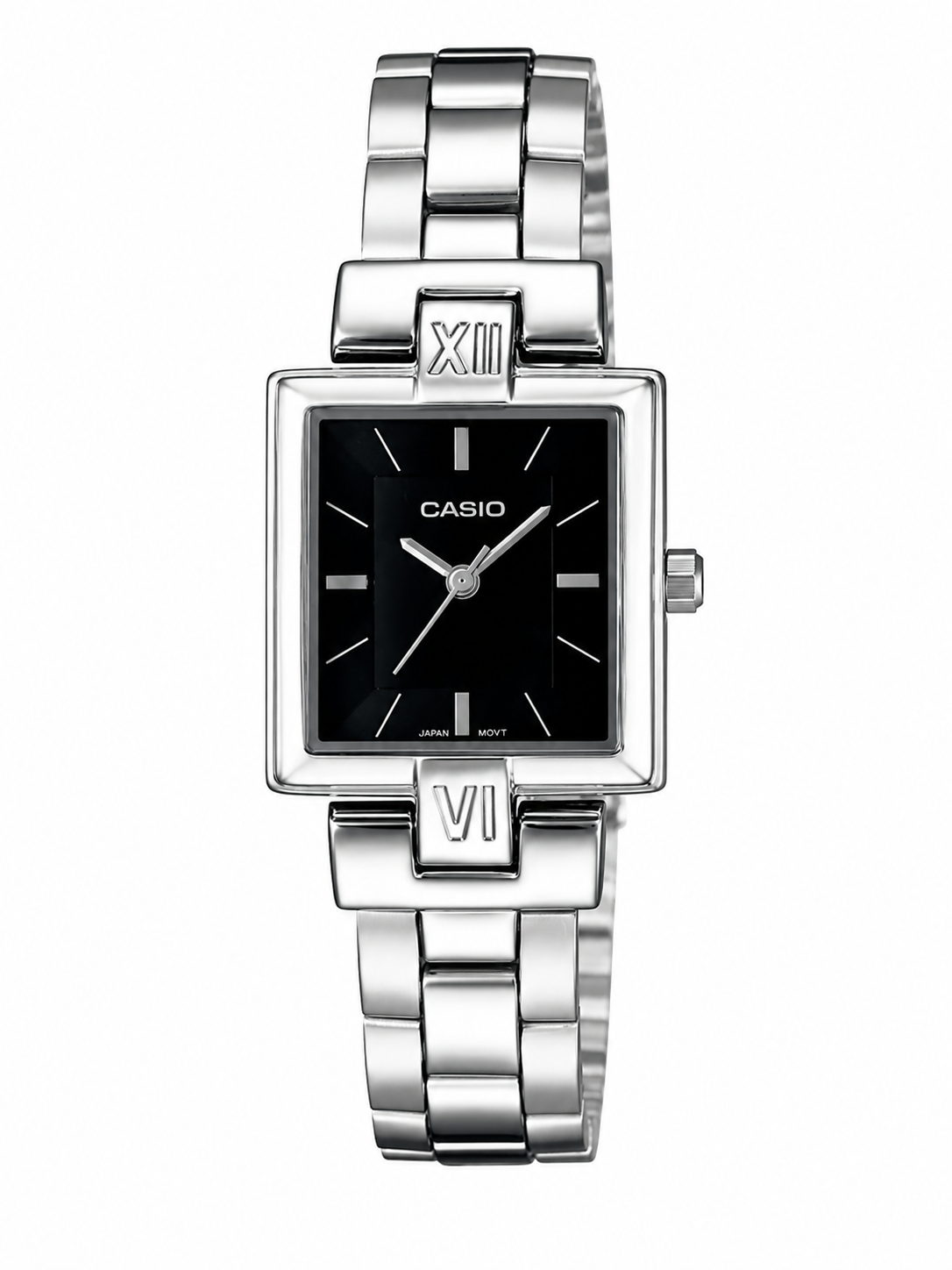 Casio LTP-1354D Quartz Black Dial Stainless Steel Bracelet Watch (LTP-1354D-1CDF)