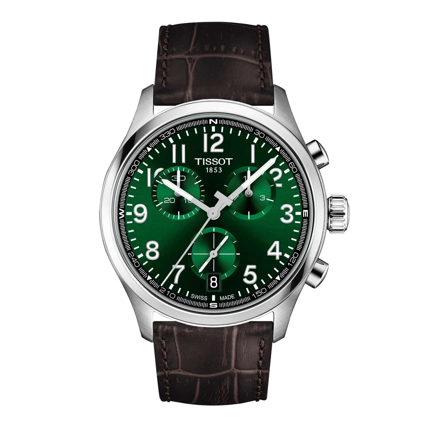Tissot Chrono XL Quartz Chronograph Green Dial Stainless Steel Watch (T116.417.16.092.00)