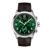 Tissot Chrono L green sunburst dial with three chronograph subdials, front view