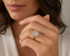 9ct Rose Gold Cushion Diamond Engagement Ring 1101946