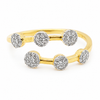 9ct yellow gold diamond cluster ring with six sparkling diamond settings in open-ended design by Cassim & Co Johannesburg