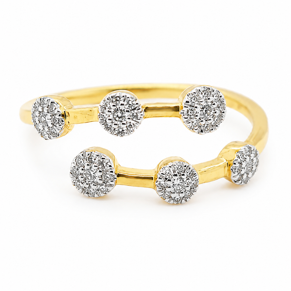 9ct Yellow Gold Round Cut Diamond Engagement Ring 1102311