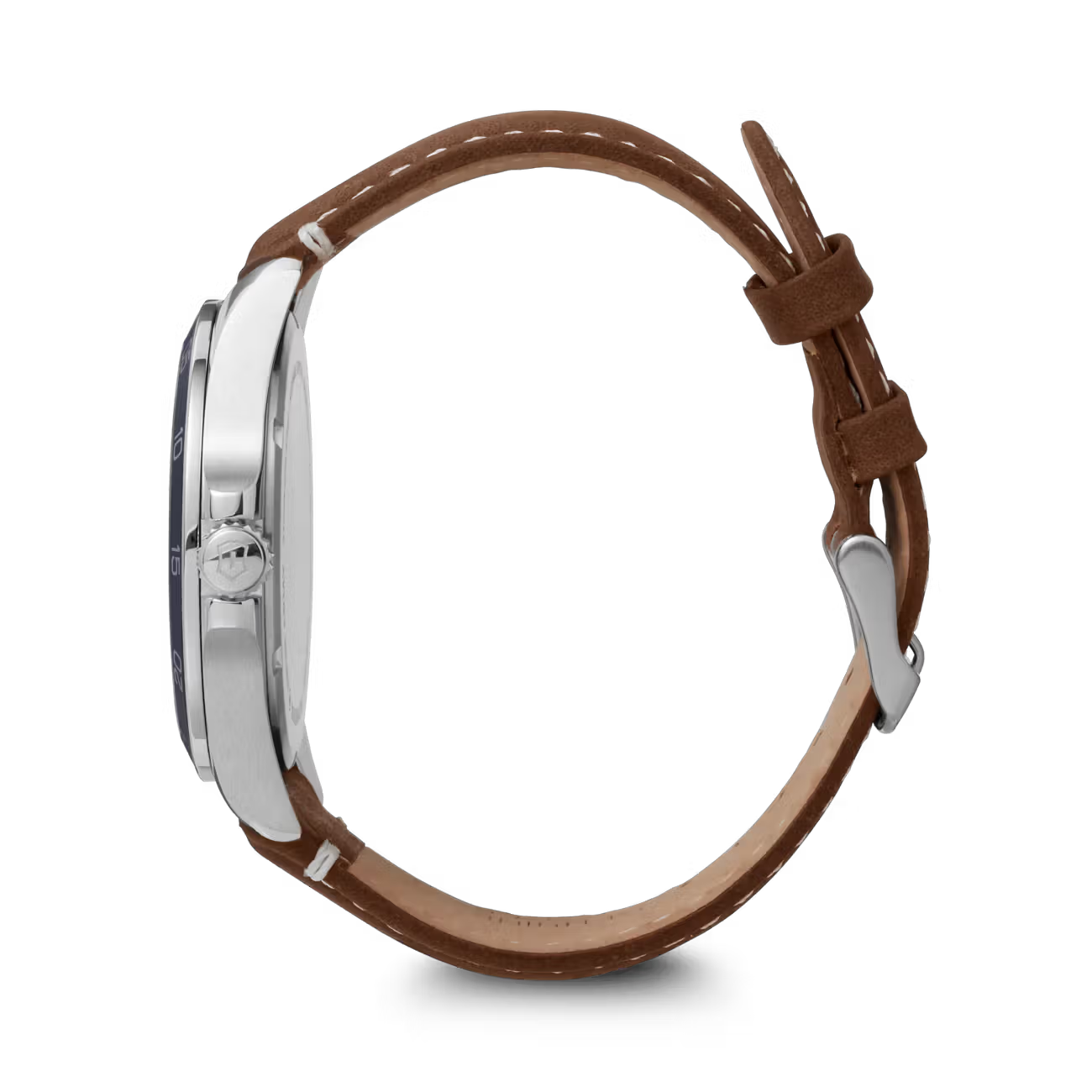 Victorinox FieldForce Day-Date Blue Dial Brown Leather Watch VIC241848