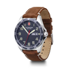 Victorinox FieldForce Day-Date Blue Dial Brown Leather Watch VIC241848