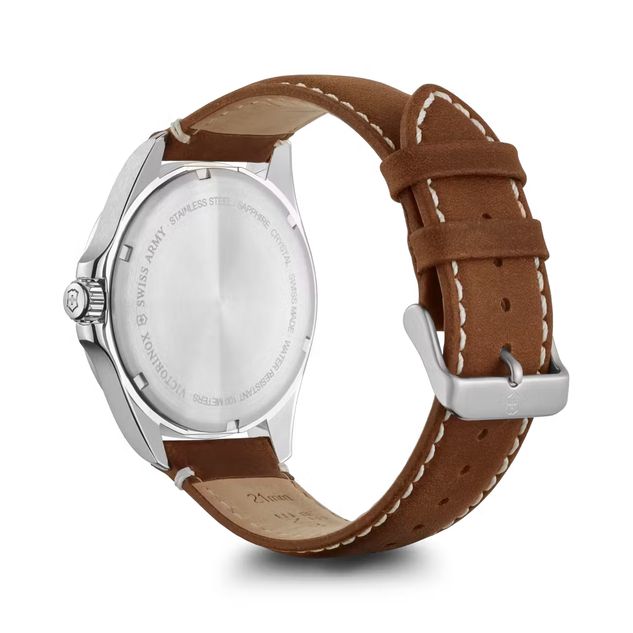 Victorinox FieldForce Day-Date Blue Dial Brown Leather Watch VIC241848