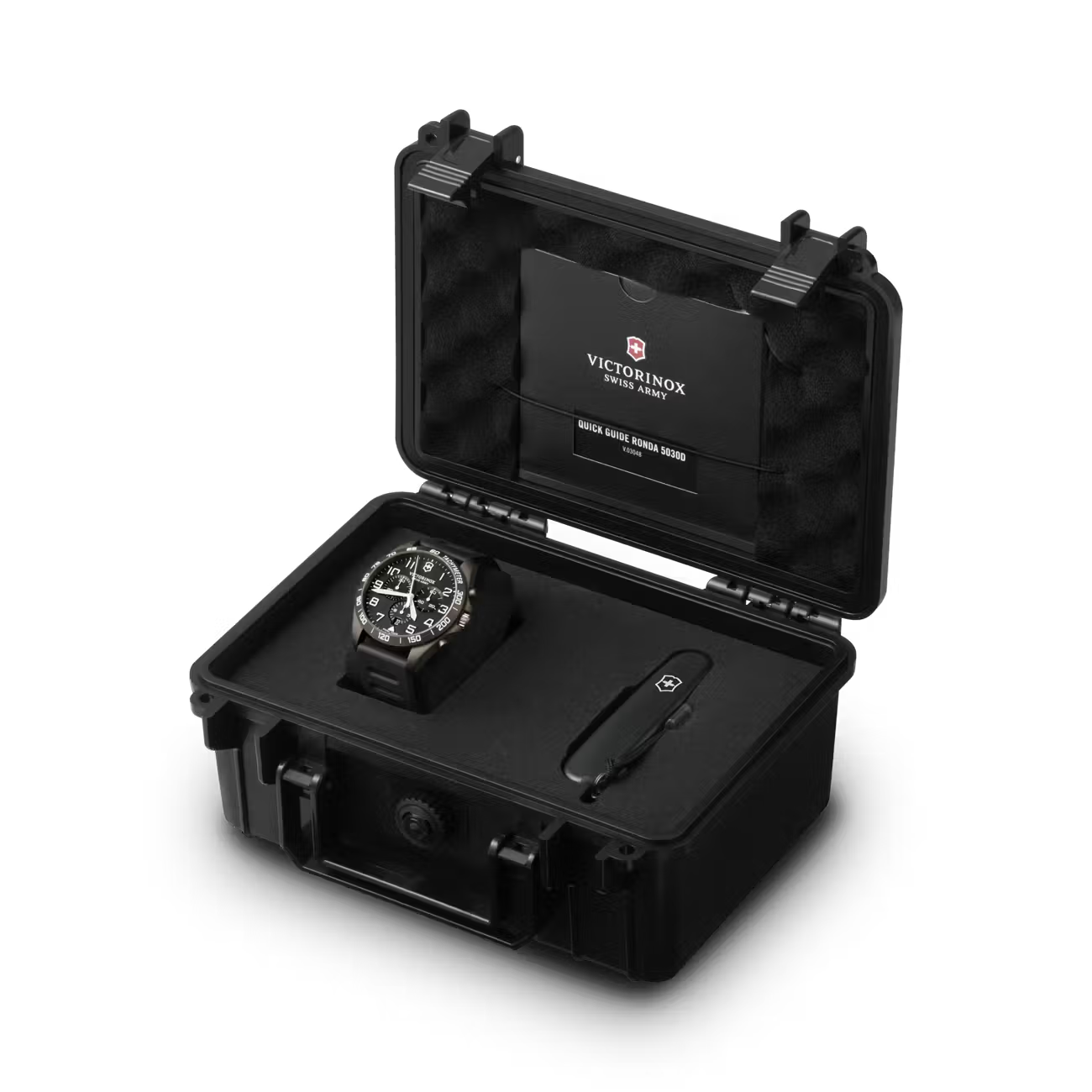 Victorinox FieldForce Sport Chrono 42mm Black PVD Watch Set VIC241926