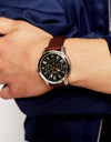 Fossil Grant Chronograph Quartz Brown Dial Brown Leather Watch (FS4813)