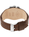 Fossil Coachman Chronograph Quartz Grey Dial Brown Leather Watch (CH2565)