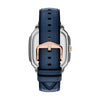 Fossil Crosby Quartz Blue Dial Rose Gold & Stainless Steel Watch (FS6149)