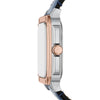 Fossil Crosby Quartz Blue Dial Rose Gold & Stainless Steel Watch (FS6149)