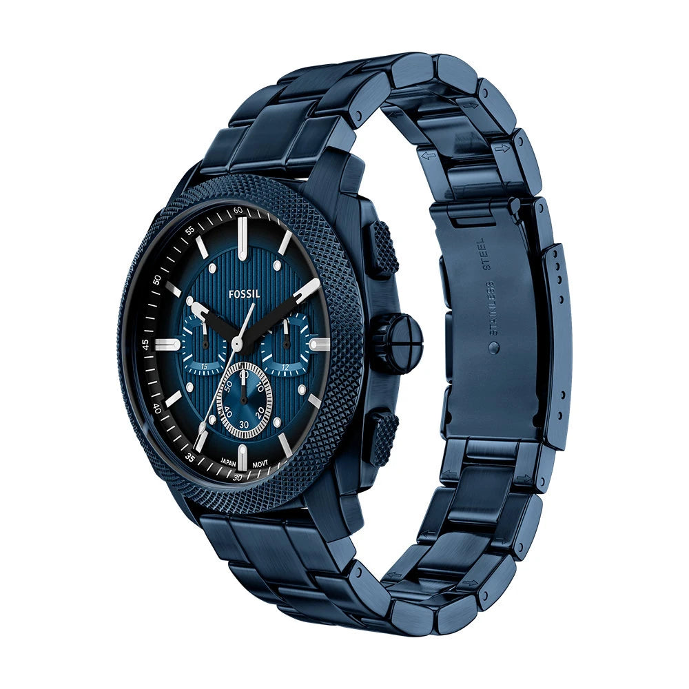 Fossil Machine Chronograph Blue Dial Stainless Steel Watch (FS6167)