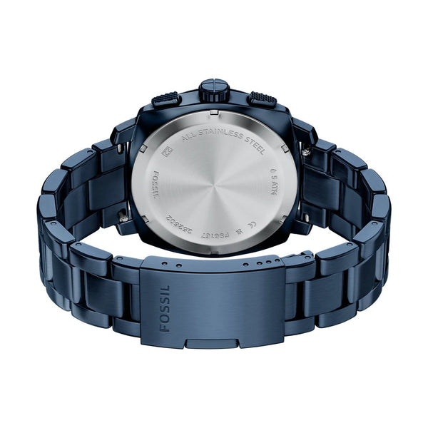 Fossil Machine Chronograph Blue Dial Stainless Steel Watch (FS6167)