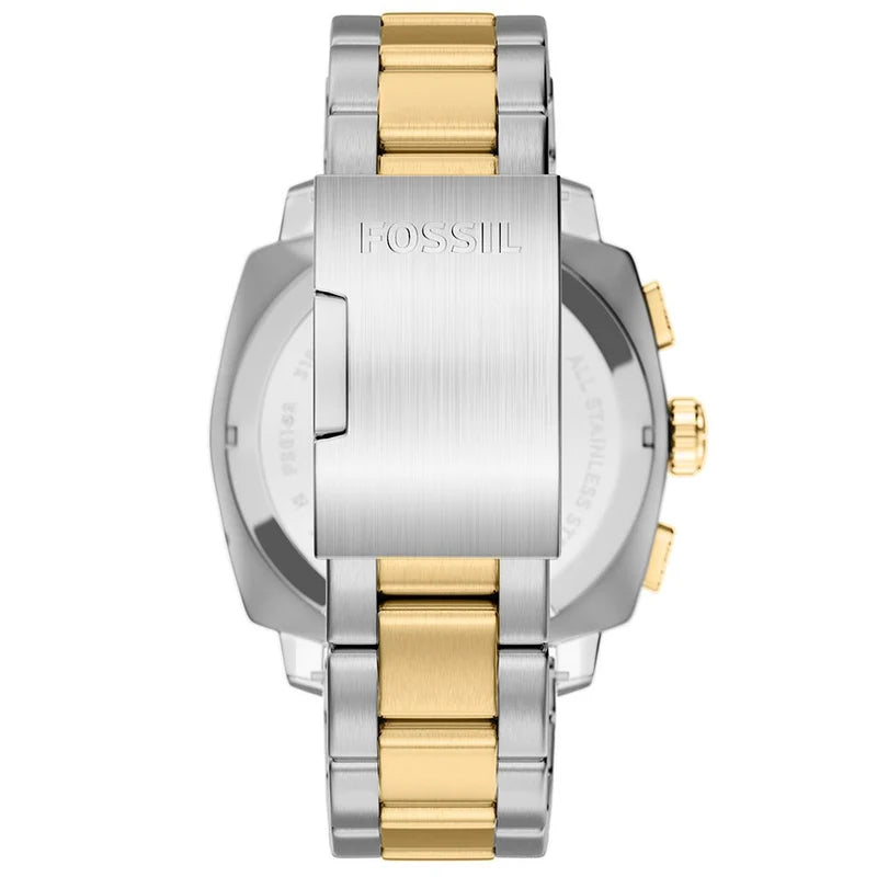 Fossil Machine Chronograph Quartz Two-Tone Black Dial Stainless Steel Watch (FS6159)
