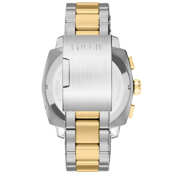 Fossil Machine Chronograph Quartz Two-Tone Black Dial Stainless Steel Watch (FS6159)