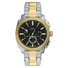 Fossil Machine Chronograph Quartz Two-Tone Black Dial Stainless Steel Watch (FS6159)