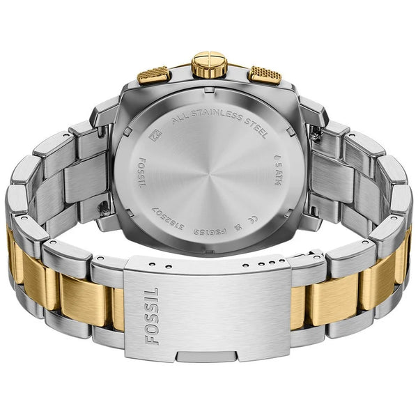 Fossil Machine Chronograph Quartz Two-Tone Black Dial Stainless Steel Watch (FS6159)