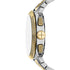 Two-tone stainless steel bracelet of the Fossil FS6159 chronograph laid flat