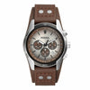 Fossil Coachman Chronograph Quartz Grey Dial Brown Leather Watch (CH2565)