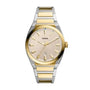 Fossil Everett FS5823 Two-Tone Quartz Watch 42mm Champagne Dial Stainless Steel Bracelet